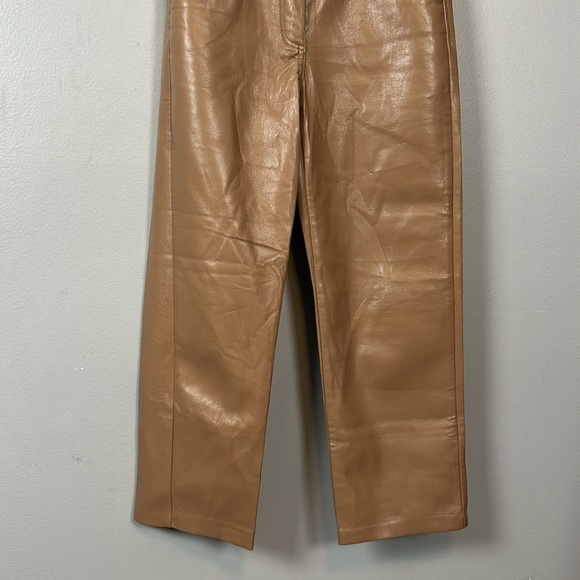 Wilfred Faux Leather Vegan Tan Melina Pants size 2 - Picture 5 of 15
